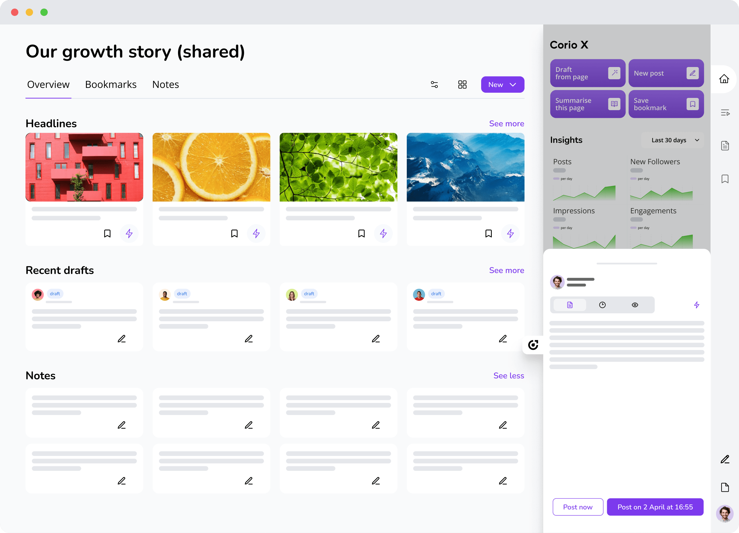 Corio Platform Screenshot